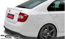 5 999 р. Накладка на задний бампер CSR style Skoda Rapid NH3 дорестайлинг лифтбэк (2012-2017) (Неокрашенная)  с доставкой в г. Вологда. Увеличить фотографию 4