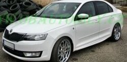 6 249 р. Пороги накладки CT Skoda Rapid NH3 дорестайлинг лифтбэк (2012-2017) (Неокрашенные)  с доставкой в г. Вологда. Увеличить фотографию 2