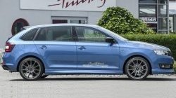 9 649 р. Пороги накладки R-Style Skoda Rapid NH3 дорестайлинг лифтбэк (2012-2017) (Неокрашенные)  с доставкой в г. Вологда. Увеличить фотографию 4