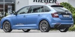 9 649 р. Пороги накладки R-Style Skoda Rapid NH3 дорестайлинг лифтбэк (2012-2017) (Неокрашенные)  с доставкой в г. Вологда. Увеличить фотографию 5