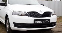 559 р. Реснички на фары RA Skoda Rapid NH1 хэтчбэк дорестайлинг (2012-2017) (Неокрашенные)  с доставкой в г. Вологда. Увеличить фотографию 4