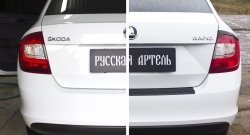 719 р. Реснички на фонари RA Skoda Rapid NH3 дорестайлинг лифтбэк (2012-2017) (Неокрашенные)  с доставкой в г. Вологда. Увеличить фотографию 3