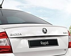 3 499 р. Лип спойлер CT Skoda Rapid NH3 дорестайлинг лифтбэк (2012-2017) (Неокрашенный)  с доставкой в г. Вологда. Увеличить фотографию 6