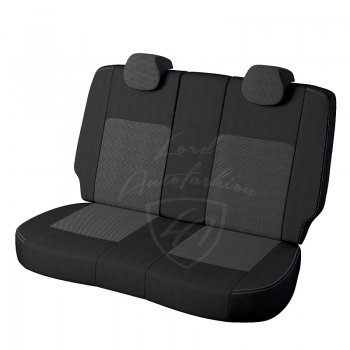 5 999 р. Чехлы для сидений (Active) Lord Autofashion Турин (жаккард, сплошная спинка) Skoda Rapid NH3 дорестайлинг лифтбэк (2012-2017) (Черный, вставка Тома серый)  с доставкой в г. Вологда. Увеличить фотографию 2