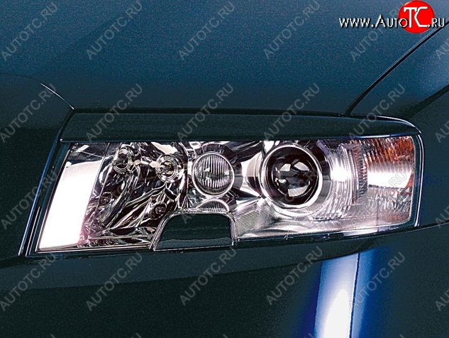1 649 р. Реснички на фары CT Skoda Superb седан 3U дорестайлинг (2001-2006) (Неокрашенные)  с доставкой в г. Вологда