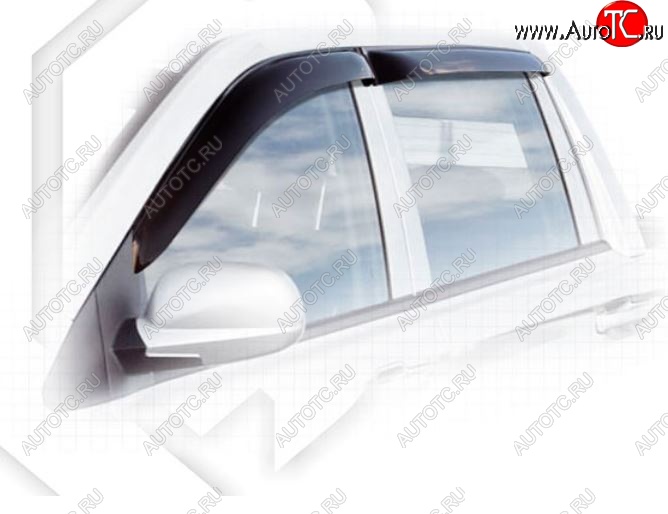 2 079 р. Дефлектора окон CA-Plastic  SSANGYONG Actyon Sport (2006-2011) (Classic полупрозрачный, Без хром.молдинга)  с доставкой в г. Вологда