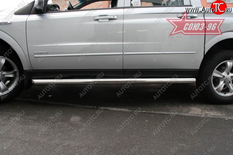 15 434 р. Защита порогов Souz-96 (d76) SSANGYONG Actyon Sport (2006-2011)  с доставкой в г. Вологда