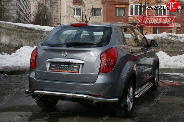 12 194 р. Защита заднего бампера (d60) волна Souz-96 SSANGYONG Actyon дорестайлинг (2010-2013)  с доставкой в г. Вологда