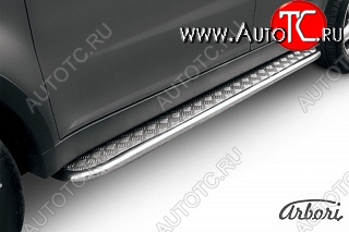 13 049 р. Защита штатных порогов с листом Arbori SSANGYONG Actyon дорестайлинг (2010-2013)  с доставкой в г. Вологда