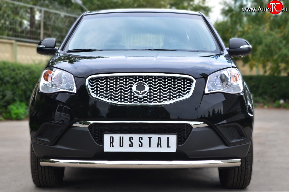 12 949 р. Одинарная защита переднего бампера диаметром 63 мм SLITKOFF SSANGYONG Actyon дорестайлинг (2010-2013)  с доставкой в г. Вологда
