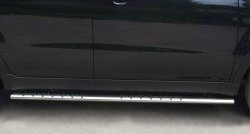 16 649 р. Защита порогов (Ø75x42 мм с проступью, нержавейка) Russtal SSANGYONG Actyon дорестайлинг (2010-2013)  с доставкой в г. Вологда. Увеличить фотографию 2