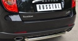 13 449 р. Одинарная защита заднего бампера из трубы диаметром 63 мм SLITKOFF SSANGYONG Actyon дорестайлинг (2010-2013)  с доставкой в г. Вологда. Увеличить фотографию 2