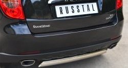 11 599 р. Защита заднего бампера (Ø75x42 мм, нержавейка) Russtal SSANGYONG Actyon дорестайлинг (2010-2013)  с доставкой в г. Вологда. Увеличить фотографию 2
