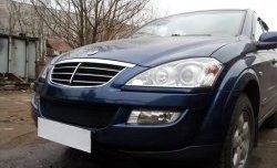 1 469 р. Сетка на бампер Russtal (черная) SSANGYONG Kyron дорестайлинг (2005-2007)  с доставкой в г. Вологда. Увеличить фотографию 3