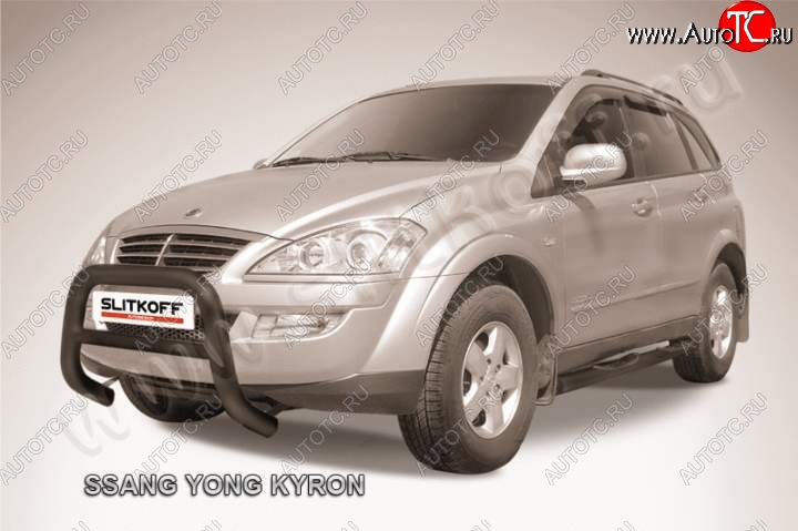 23 599 р. Кенгурятник низкий d76 SSANGYONG Kyron дорестайлинг (2005-2007) (Цвет: серебристый)  с доставкой в г. Вологда