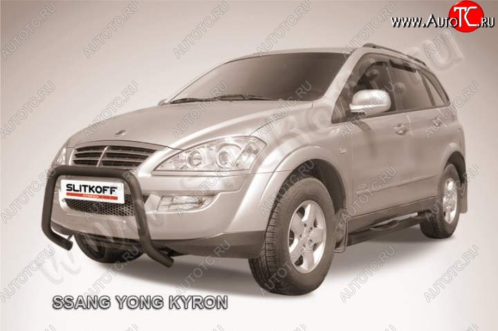 15 849 р. Кенгурятник низкий d57 мини SSANGYONG Kyron дорестайлинг (2005-2007) (Цвет: серебристый)  с доставкой в г. Вологда
