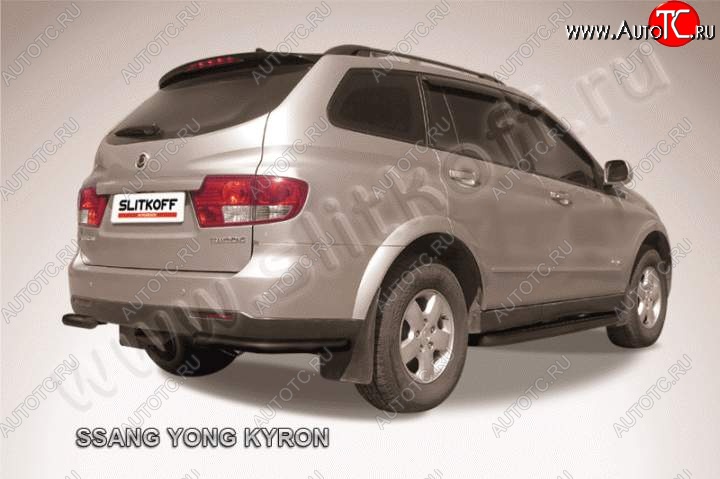 5 399 р. Уголки d57 SSANGYONG Kyron дорестайлинг (2005-2007) (Цвет: серебристый)  с доставкой в г. Вологда