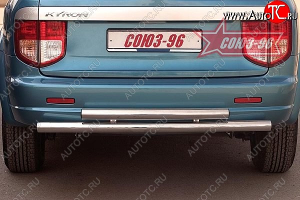 10 484 р. Двойная защита заднего бампера Souz-96 (d60) SSANGYONG Kyron дорестайлинг (2005-2007)  с доставкой в г. Вологда