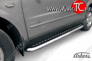 14 579 р. Защита штатных порогов с листом Arbori SSANGYONG Kyron рестайлинг (2007-2016)  с доставкой в г. Вологда