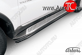 5 399 р. Защита порогов Arbori SSANGYONG Rexton Y290 (2012-2017)  с доставкой в г. Вологда