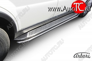 8 459 р. Защита порогов Arbori SSANGYONG Rexton Y290 (2012-2017)  с доставкой в г. Вологда