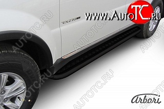 4 229 р. Защита штатных порогов с листом Arbori SSANGYONG Rexton Y290 (2012-2017)  с доставкой в г. Вологда