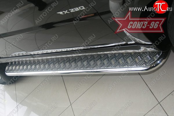 15 119 р. Защита порогов с листом Souz-96 (d42). SSANGYONG Rexton Y250 (2006-2012)  с доставкой в г. Вологда