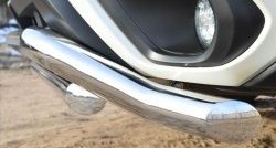 22 999 р. Защита переднего бампера (2 трубыØ63 мм, волна, нержавейка) SLITKOFF Subaru Forester SJ дорестайлинг (2012-2016)  с доставкой в г. Вологда. Увеличить фотографию 3