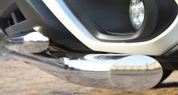 21 449 р. Защита переднего бампера (2 трубыØ76 и 63 мм, нержавейка) SLITKOFF Subaru Forester SJ дорестайлинг (2012-2016)  с доставкой в г. Вологда. Увеличить фотографию 4