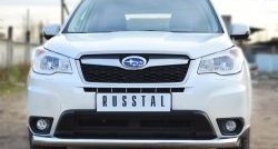 16 999 р. Одинарная защита переднего бампера диаметром 76 мм SLITKOFF Subaru Forester SJ дорестайлинг (2012-2016)  с доставкой в г. Вологда. Увеличить фотографию 2