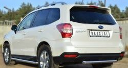 15 799 р. Одинарная защита заднего бампера из трубы диаметром 63 мм SLITKOFF Subaru Forester SJ дорестайлинг (2012-2016)  с доставкой в г. Вологда. Увеличить фотографию 4