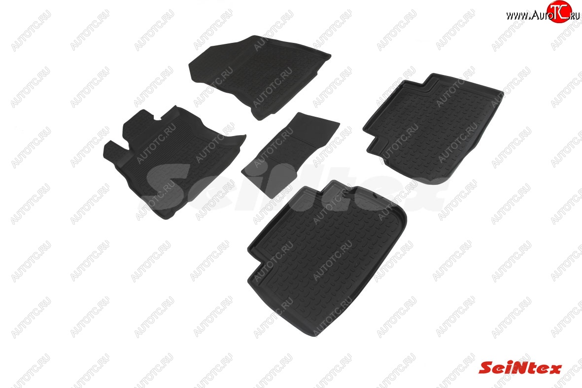 3 199 р. Резиновые коврики в салон с высоким бортом SeiNtex  Subaru Forester  SK/S14 (2018-2021) дорестайлинг  с доставкой в г. Вологда