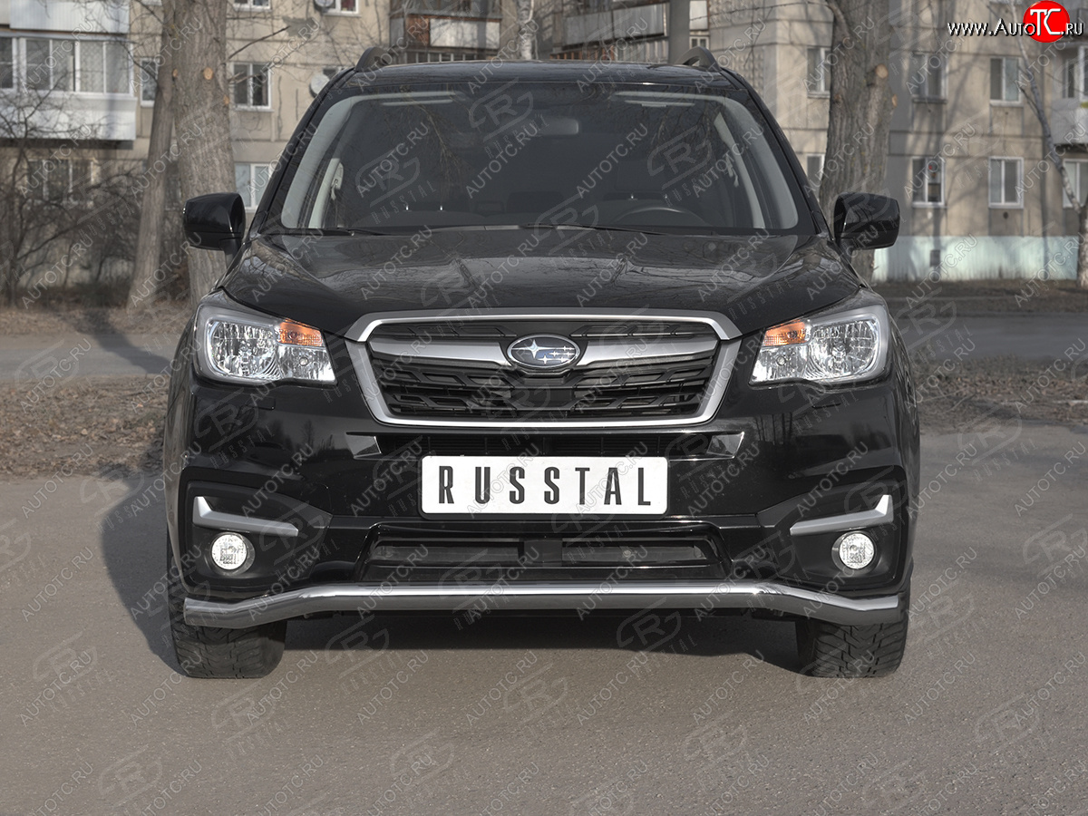 18 849 р. Защита переднего бампера SLITKOFF d63 волна Subaru Forester SJ рестайлинг (2016-2019)  с доставкой в г. Вологда