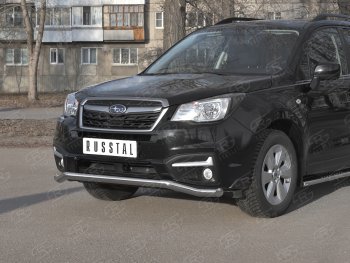 18 849 р. Защита переднего бампера SLITKOFF d63 волна Subaru Forester SJ рестайлинг (2016-2019)  с доставкой в г. Вологда. Увеличить фотографию 2