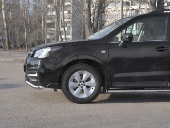 18 849 р. Защита переднего бампера SLITKOFF d63 волна Subaru Forester SJ рестайлинг (2016-2019)  с доставкой в г. Вологда. Увеличить фотографию 3