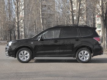 22 999 р. Пороги SLITKOFF d42 с листом Subaru Forester SJ рестайлинг (2016-2019) (лист алюминий, труба сталь)  с доставкой в г. Вологда. Увеличить фотографию 3