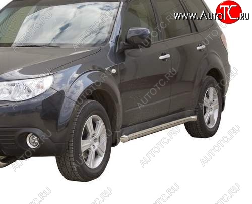 30 999 р. Защита порогов ТехноСфера (Техно Сфера) (нержавейка, 63.5 mm) Subaru Forester SH (2008-2013)  с доставкой в г. Вологда