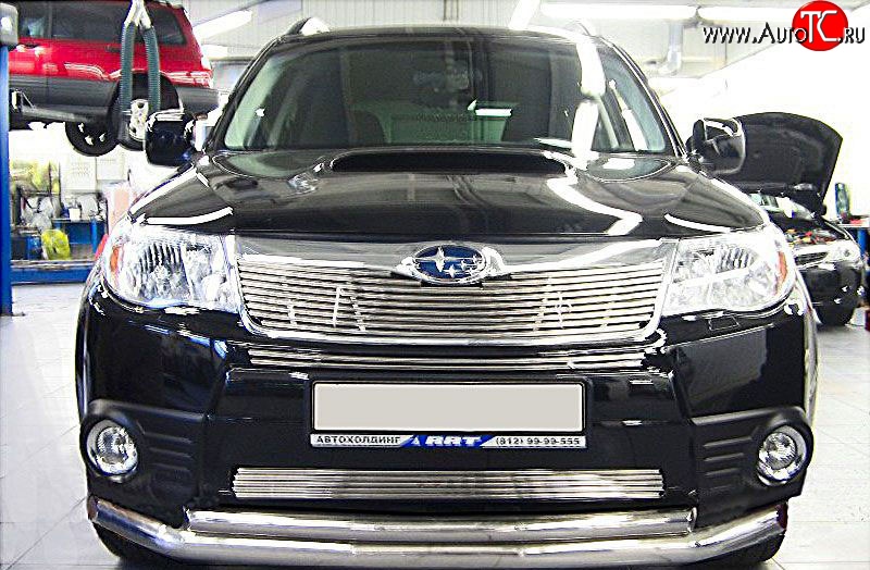 4 099 р. Декоративная вставка воздухозаборника SH (рестайлинг) Berkut Subaru Forester SH (2008-2013)  с доставкой в г. Вологда