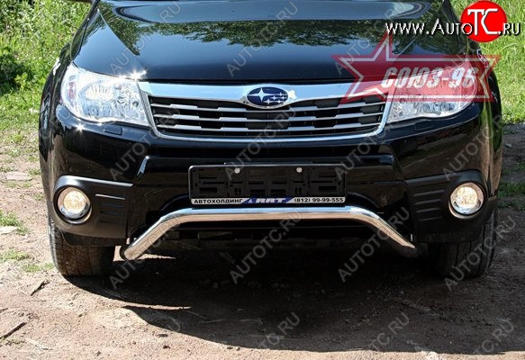 20 949 р. Защита переднего бампера одинарная Souz-96 (d60). Subaru Forester SH (2008-2013)  с доставкой в г. Вологда