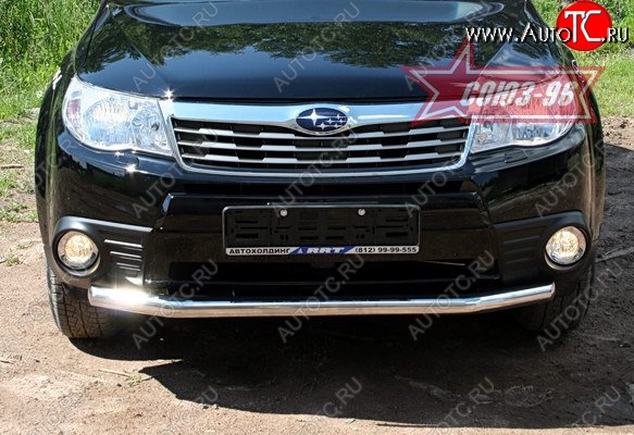 11 114 р. Защита переднего бампера одинарная Souz-96 (d60) Subaru Forester SH (2008-2013)  с доставкой в г. Вологда