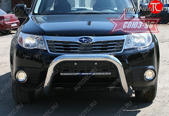 17 189 р. Защита переднего бампера Souz-96 (d76) Subaru Forester SH (2008-2013)  с доставкой в г. Вологда