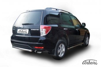8 999 р. Защита заднего бампера Arbori Subaru Forester SH (2008-2013)  с доставкой в г. Вологда. Увеличить фотографию 2