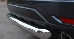 15 999 р. Одинарная защита заднего бампера из трубы диаметром 76 мм SLITKOFF Subaru Forester SH (2008-2013)  с доставкой в г. Вологда. Увеличить фотографию 2