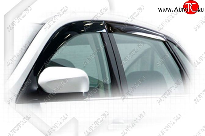 1 899 р. Дефлектора окон CA-Plastic Subaru Impreza GE седан (2007-2012) (Classic полупрозрачный, Без хром.молдинга, Крепление только на скотч)  с доставкой в г. Вологда