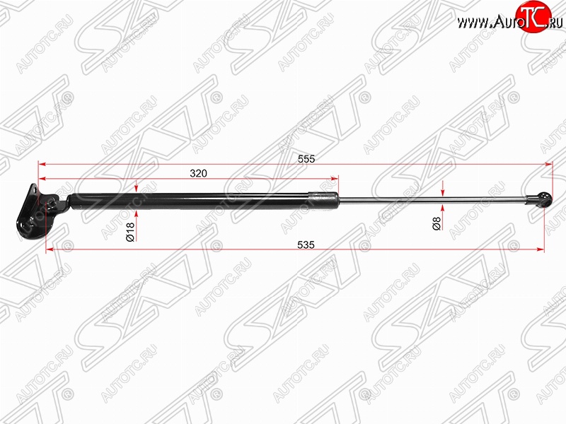 959 р. Левый газовый упор крышки багажника SAT  Subaru Impreza  GH (2007-2012) хэтчбэк  с доставкой в г. Вологда
