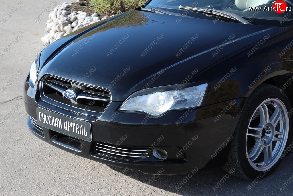 1 009 р. Реснички на фары RA Subaru Legacy BL/B13 дорестайлинг седан (2003-2006) (Неокрашенные)  с доставкой в г. Вологда