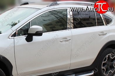 13 299 р. Накладки на стойки дверей СТ Subaru XV GP/G33 дорестайлинг (2012-2016) (Неокрашенные)  с доставкой в г. Вологда