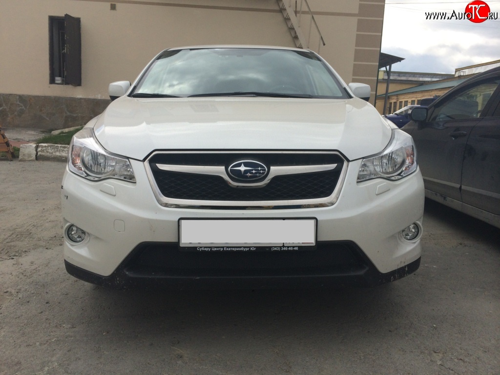 1 469 р. Сетка на бампер Russtal (черная) Subaru XV GP/G33 дорестайлинг (2012-2016)  с доставкой в г. Вологда