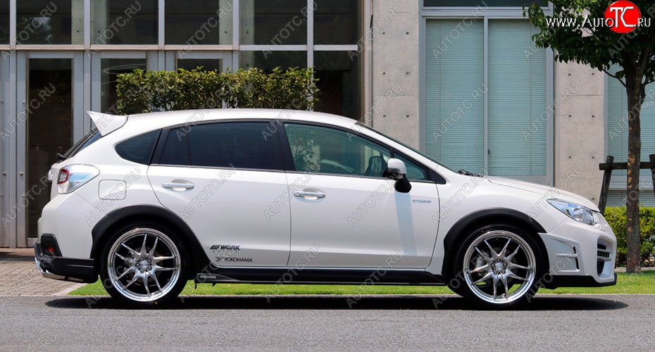 14 199 р. Пороги накладки KENSTYLE Subaru XV GP/G33 дорестайлинг (2012-2016) (Неокрашенные)  с доставкой в г. Вологда