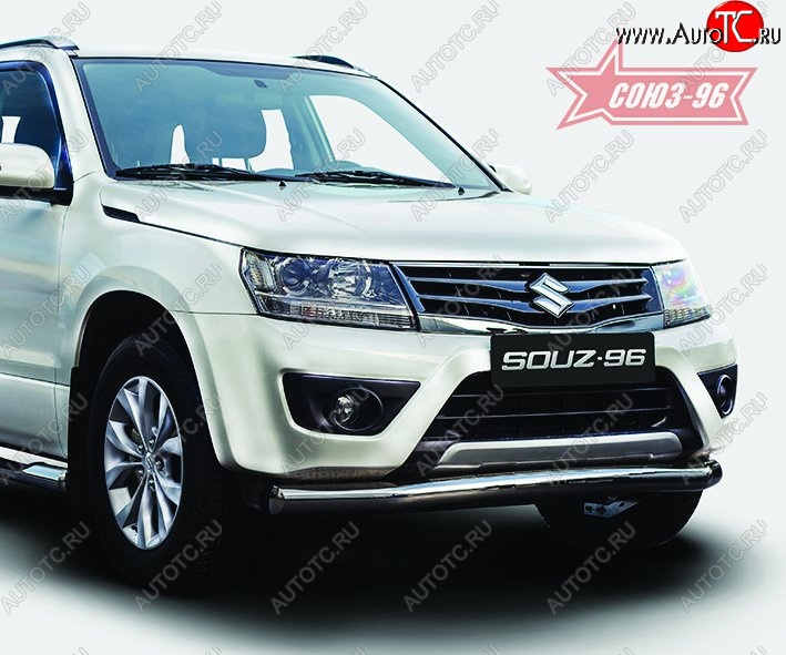 13 229 р. Защита переднего бампера одинарная Souz-96 (d76) Suzuki Grand Vitara JT 5 дверей 2-ой рестайлинг (2012-2016)  с доставкой в г. Вологда